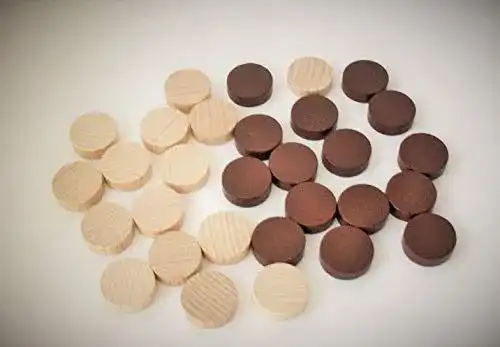 Backgammon-Steine Weible Spiele 30er-Set, Ahorn-Holz 21 mm