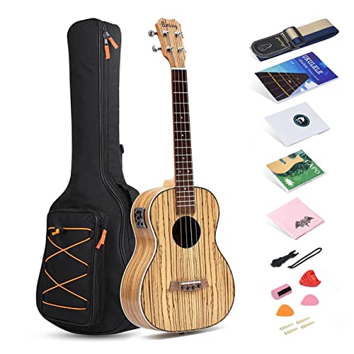 Die beste bariton ukulele musoo 30 zoll satin zebrawood bariton akustik Bestsleller kaufen