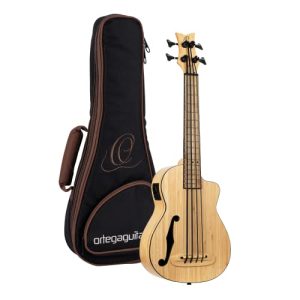 Bass-Ukulele Ortega Guitars Bass Ukulele elektro-akustisch Bamboo