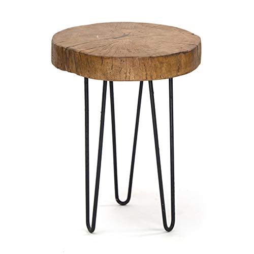 Baumscheiben-Tisch DESIGN DELIGHTS Tamarindenholz, Metall