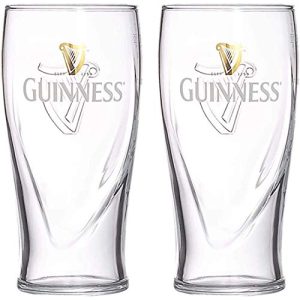 Biergläser GUINNESS PINT GLASS x 2 Guinness, mit Prägung