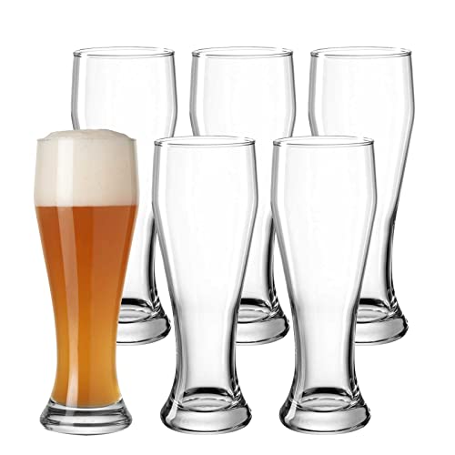 Biergläser LEONARDO HOME Weizenbierglas 0,5l 6er Set, Glas