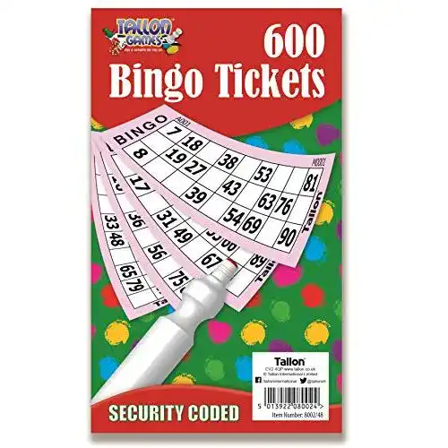 Bingo-Karten Card and Party Store 600 Bingo Tickets