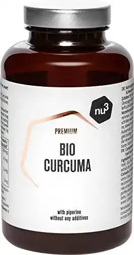 Bio-Kurkuma-Kapseln nu3, hochdosiert, 200 vegane Kapseln