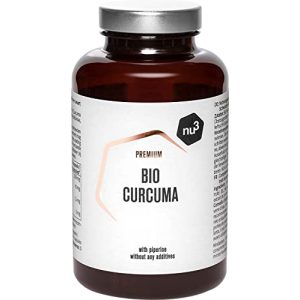 Bio-Kurkuma-Kapseln nu3, hochdosiert, 200 vegane Kapseln