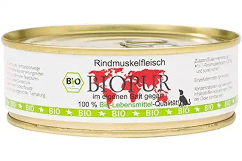 Biopur-Hundefutter BIOPUR 12er-Set Bio Rindmuskelfleisch 200g