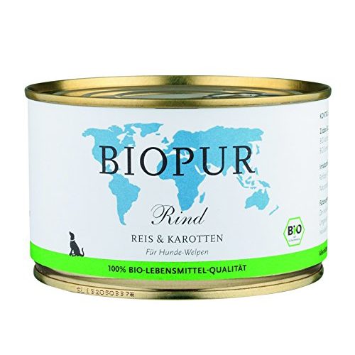 Biopur-Hundefutter BIOPUR Bio Rind, Reis & Karotten, 12x400g