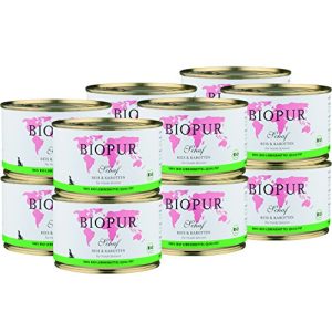 Biopur-Hundefutter BIOPUR Bio Schaf, Reis & Karotten, 12x400g