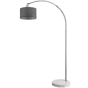 Bogenlampe Monzana Stoffschirm Marmorfuß 150-175 cm