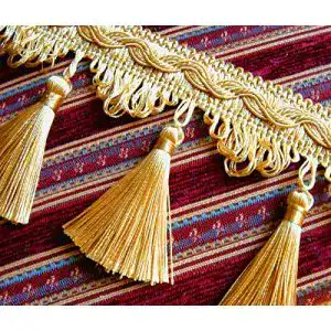 Borten Luxus Quastenborte DE Quastenborte Breite 8 cm Gold