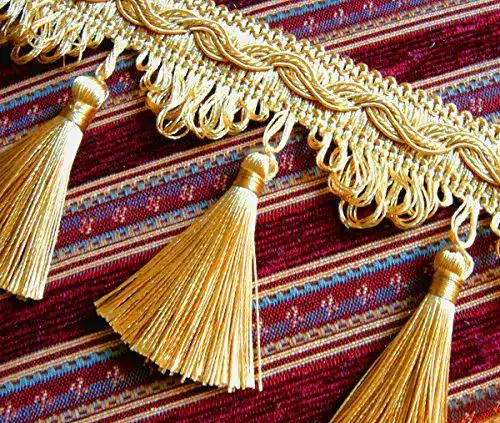 Borten Luxus Quastenborte DE Quastenborte Breite 8 cm Gold
