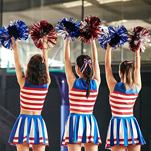 Cheerleader-Pompons Fangehong 4 Stück, Metallic Cheerleading