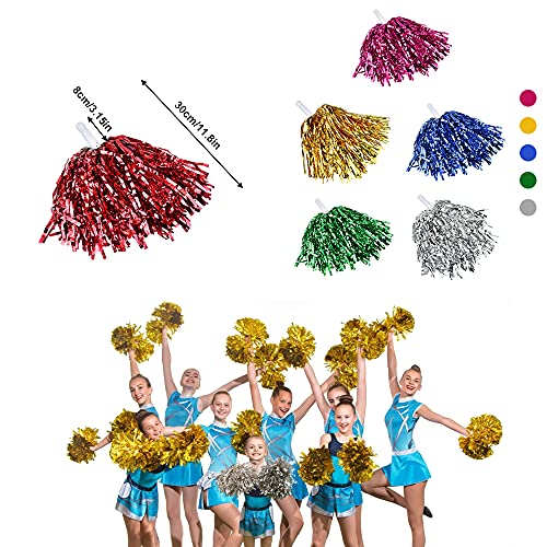 Cheerleader-Pompons FIGFYOU 12 Stücke Cheerleading Pompons