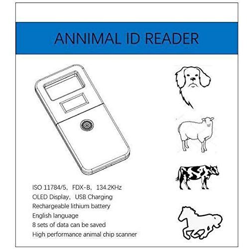 Chiplesegerät Hund HHJ Chiplesegerät für Tiere, RFID 134,2 kHz