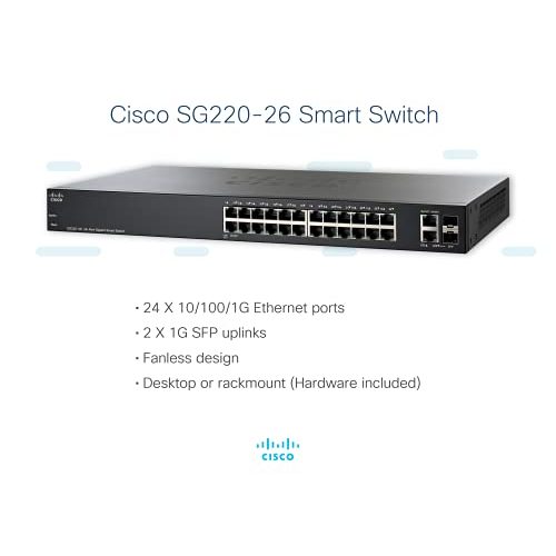 Cisco-Switch Cisco SG220-26, 24-Gigabit- und 2-Gigabit RJ45/SFP