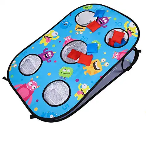 Cornhole CLISPEED 2 in 1 Wurfspiel Set Spiel Tic Tac Toe Double
