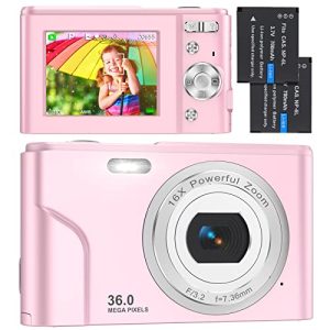 Digitalkamera pink IXNAIQY Kompaktkamera 1080P FHD 36MP