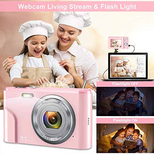 Digitalkamera pink Nicamery Digitalkamera 1080P HD Kompakt