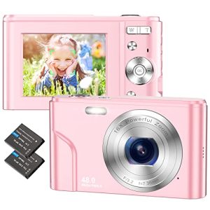 Digitalkamera pink Umipyiza Autofokus Kompaktkamera 48MP