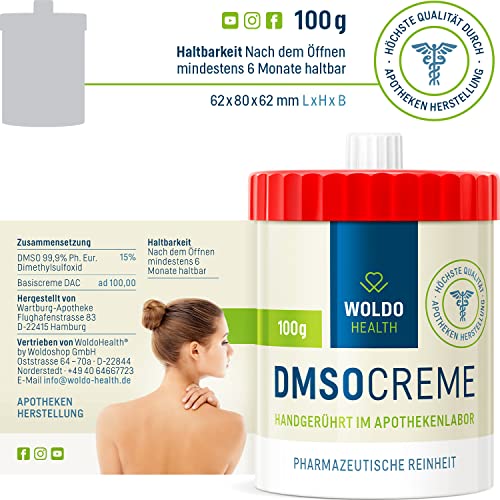 Dmso-Salbe WoldoHealth DMSO Salbe mit 15% Dimethylsulfoxid