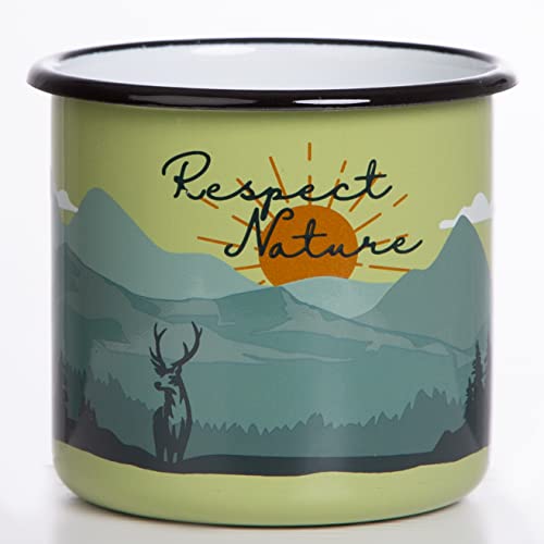 Emaille-Tasse MUGSY Respect Nature, Outdoor Design 330 ml