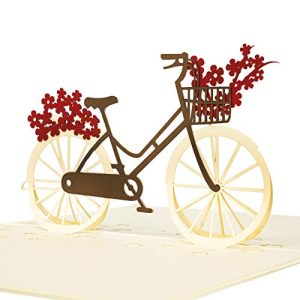 Fahrradkarte LIMAH ® Pop Up 3D Blumen-Fahrrad-Karte
