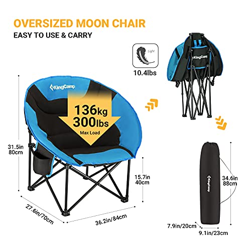 Faltsessel KingCamp Moon Chair Campingstuhl mit Rückentasche