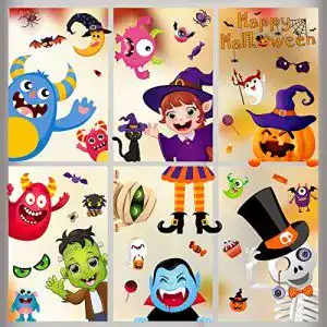 Fensterbilder Yuson Girl Halloween,10 Blätter Aufkleber