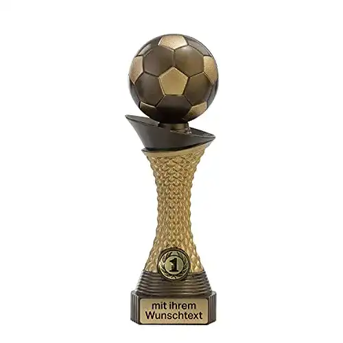 Fußball-Pokal Deitert mit Wunschtext Gravur und Sportemblem