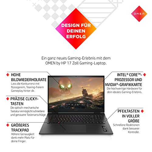 Gaming-Laptop-17-Zoll HP OMEN 17-ck0080ng, QHD IPS 165Hz
