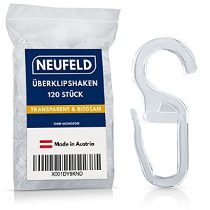 Gardinenhaken NEUFELD ® 120 Überklipshaken mit 10mm Öse