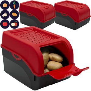 Gemüsebox ARTECSIS Kartoffel Aufbewahrungsbox rot 3er Set