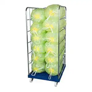 Gitterwagen der Rollende Shop, mit Rollen 3-seitig 1650 mm