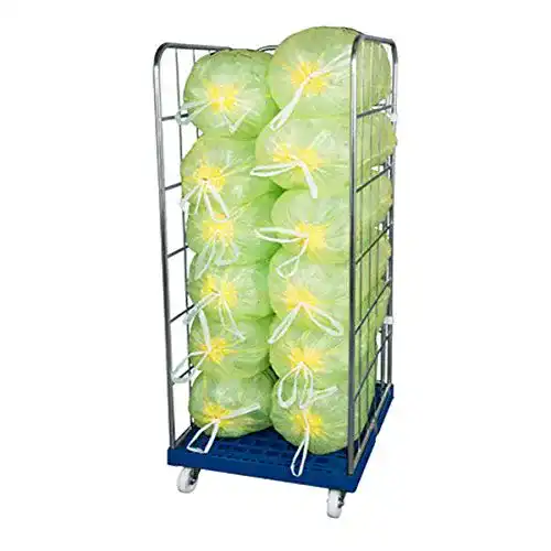Gitterwagen der Rollende Shop, mit Rollen 3-seitig 1650 mm