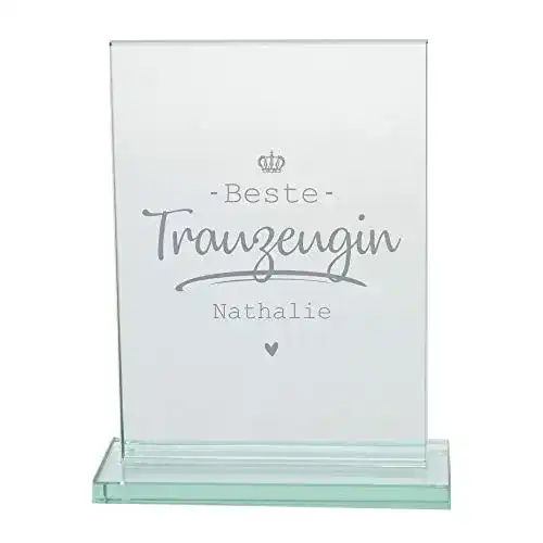 Glaspokal 4youDesign Edler, Beste Trauzeugi, personalisiert