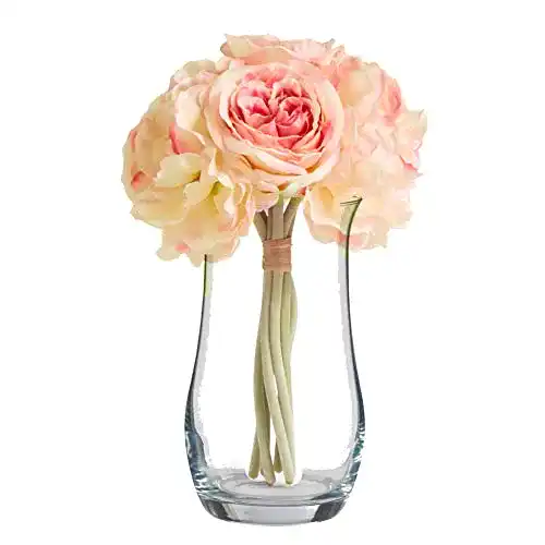 Glasvase UNISHOP Kristall-Blumenvase, 21 cm Hoch, Elegant