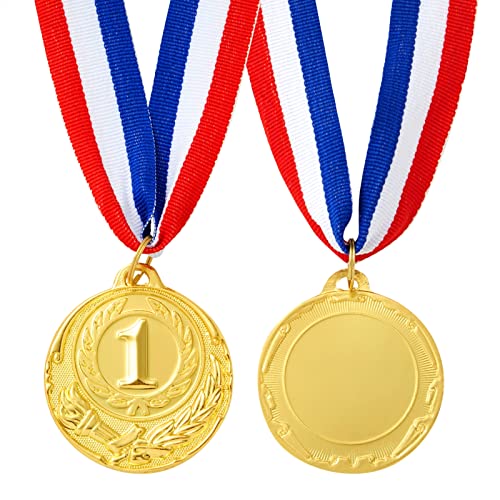 Goldmedaillen Juvale 6 Stück Goldfarbene Medaillen, 5 cm