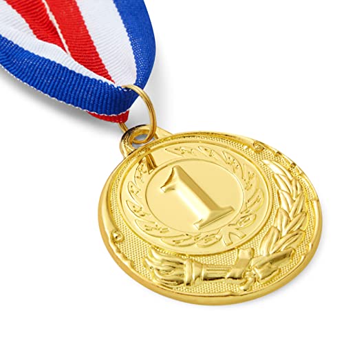 Goldmedaillen Juvale 6 Stück Goldfarbene Medaillen, 5 cm
