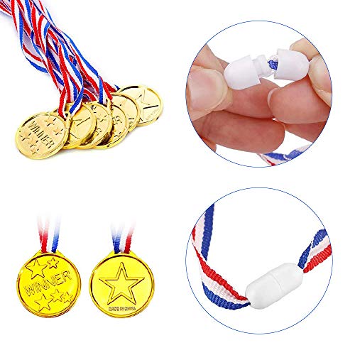 Goldmedaillen KANOSON Medaillen Gold, 12 Stücke Kunststoff