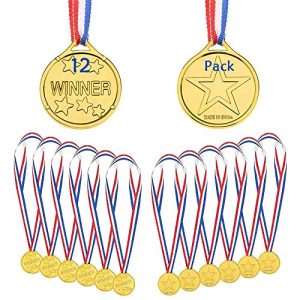 Goldmedaillen KANOSON Medaillen Gold, 12 Stücke Kunststoff