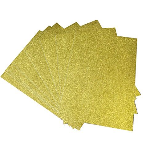 Goldpapier Misscrafts 10 Blatt Glitzer Papier Glänzend A4 Gelb