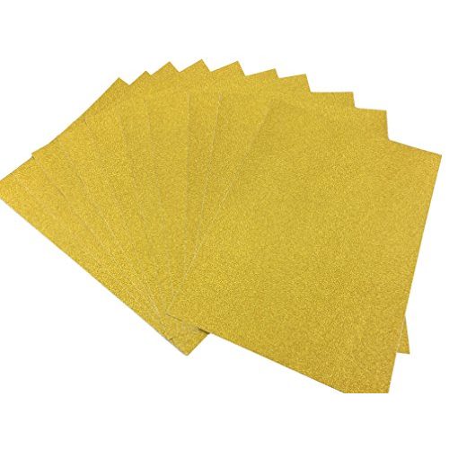 Goldpapier Misscrafts 10 Blatt Glitzer Papier Glänzend A4 Gelb