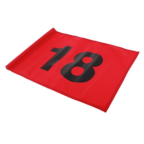 Golffahne Baoblaze Golf Golfspiel Zubehör, Rot, Nummer 18