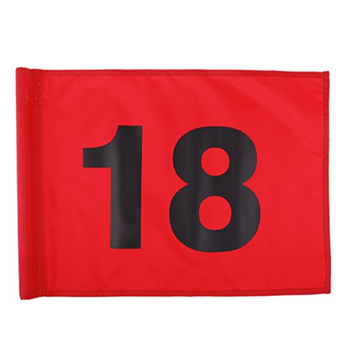 Golffahne Baoblaze Golf Golfspiel Zubehör, Rot, Nummer 18
