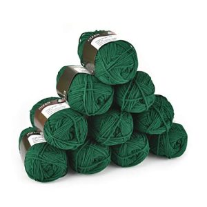 Grüne Wolle OIZEN Hand Knitting Yarn Häkelgarn 10x50g