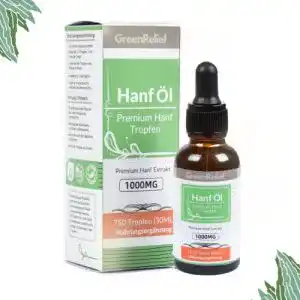 Hanföl-Tropfen GreenRelief Hanfsamenöl 30ml, 100% rein