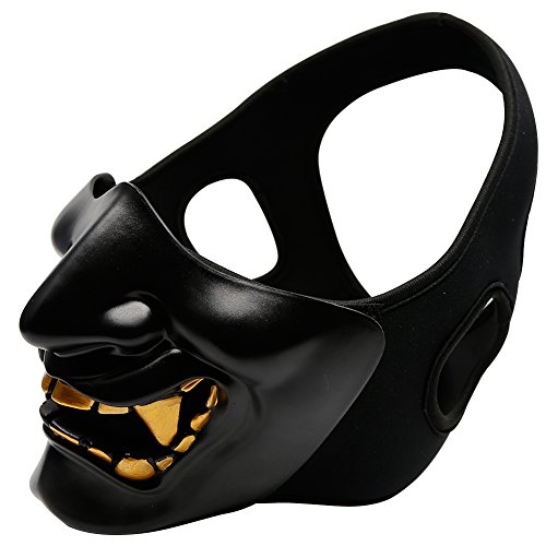 Hannya-Maske AOUTACC Airsoft Halbgesichtsmasken, Kabuki