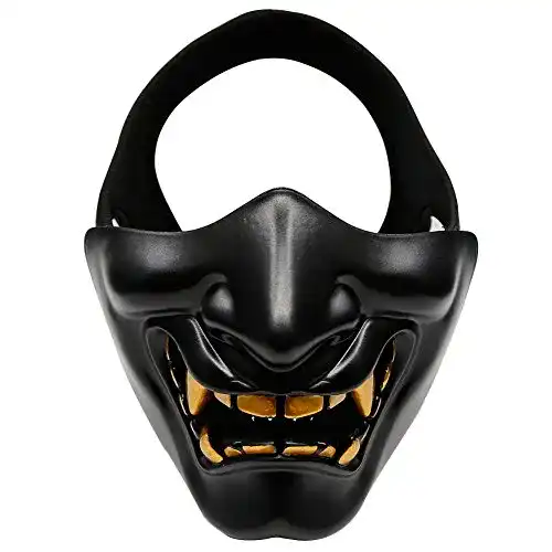 Hannya-Maske AOUTACC Airsoft Halbgesichtsmasken, Kabuki