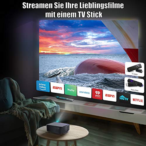 Heimkino-Beamer WiMiUS Beamer, Full HD 1080P 9500 Lumen