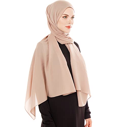 Hijab Ayisah Selda, Kopftuch Damen muslimisch Chiffon 180x70cm